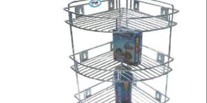 SS 3 Shelf Corner Shelf