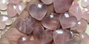 Rose Quartz Heart Cabochon Gemstone