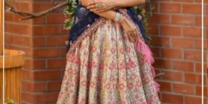 Semi Stitched Malai Satin Lehenga