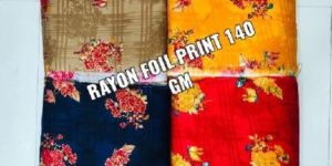 Rayon Foil Print Fabric