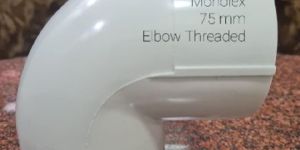 Monolex Grey 75mm Threaded PVC Elbow