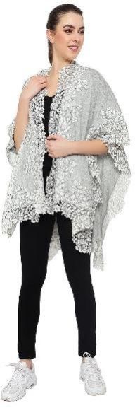 Light Grey Mongolian Wool Poncho