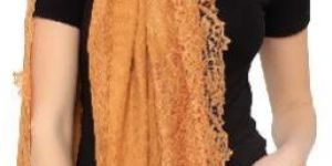 Mustard Silk Wool Stole