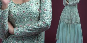 Rinaz Fashion Party Wear Georgette Dress Material