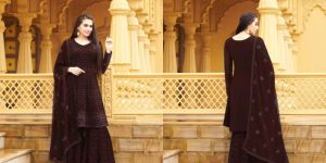Your Choice Rohini Party Wear Georgette Dress Material