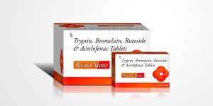 Trypsin Bromelain Rutoside & Acelofenac Tablets
