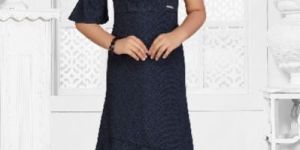 Poly Knitted One Side Cut Solder Bell Sleeve Long Midi Dress