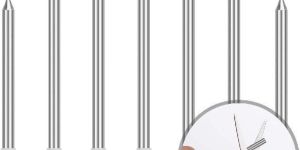 Hippity Hop Silver Birthday Slim Candle Pack of 6 for Cake Decoration