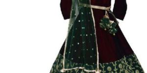 Velvet Anarkali Dress