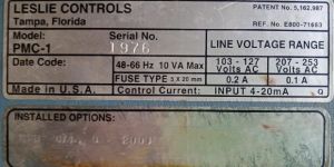 Leslie control panel PMC-1