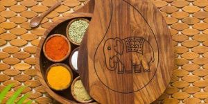 Wooden Handcrafted Spice Box
