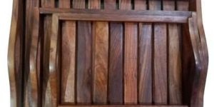Wooden Serving Tray Set