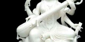 Marble Saraswati Mata Statue
