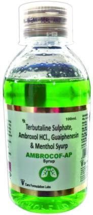 Terbutaline Sulphate Ambroxol HCl Guaiphenesin and Menthol Syrup