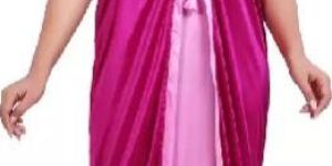 Women Pink Nighty with Robe