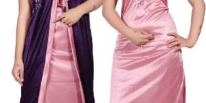 Women Purple Nighty with Robe