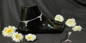 Party Wear Silver Anklets