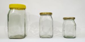 Lug Cap Square Glass Jar