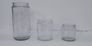 Screw Neck Round Glass Ghee Jar
