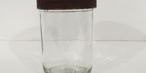 Screw Neck Sprig Glass Jar