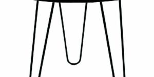 Red Marble Effect End Tables