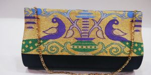 Small Semi Paithani Clutch