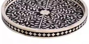 Round Bone Inlay Tray