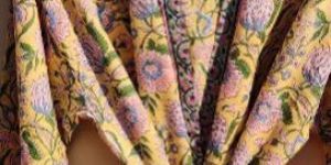 Hand Block Printed Yellow & Green Kimono