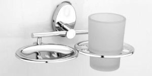 SS Soap Dish with Tumbler Holder