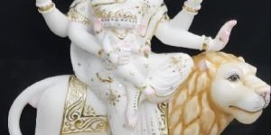 Marble Nav Durga Statue