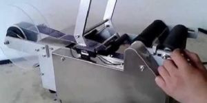 SS Round Bottle Manual Labelling Machine