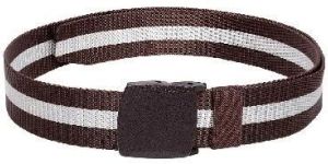Men Brown & White Braided Belt
