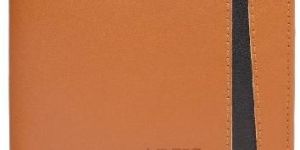 Men Tan Solid Two Fold Wallet