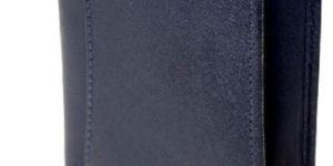 Solid Blue Color Genuine Leather Men's Wallet