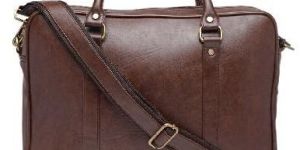 Unisex Brown Solid Laptop Bag