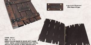Wood Polish Menu Folder