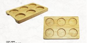 Wooden Glass Groove Tray