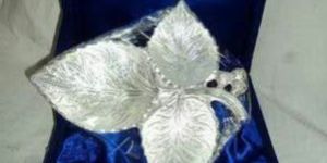 Silver Plated Leaf Shaped Tray