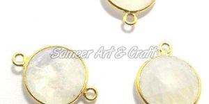 White Rainbow Gemstone Connector