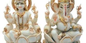 Marble Laxmi Ganesh Statue