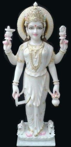 Marble Parvati Mata Statue
