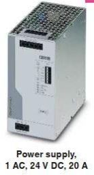 Quint Power Supply with Sfb Technology 1AC, 24V DC, 20A