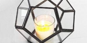 Decorative Hexagonal Shape Candle Holder