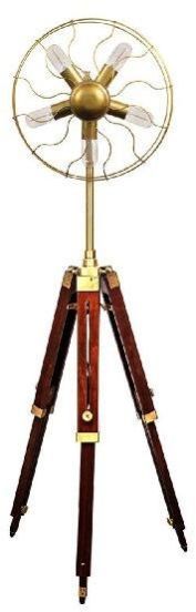 Wooden Tripod 5 Light Fan
