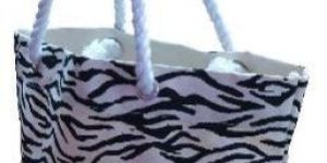 Zebra Print Canvas Tote Bag
