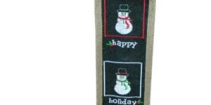 Wooden D Shape Cane Handle Jute Gift Bag