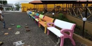 RCC Garden Bench with Armrest