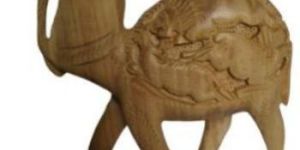 Wooden Camel Statue