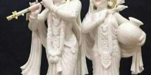 24 Inch Marble Radha Krishna Statue