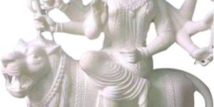 27 Inch Marble Sherawali Mata Statue